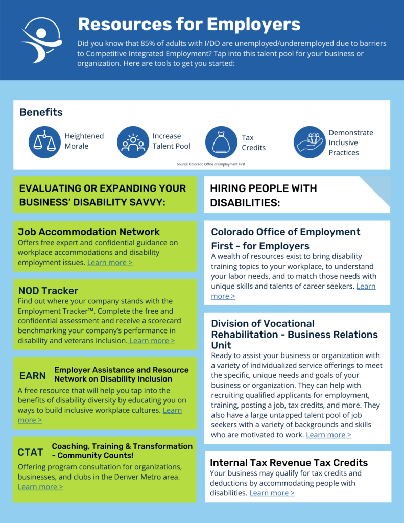 Potential employment resources for employers