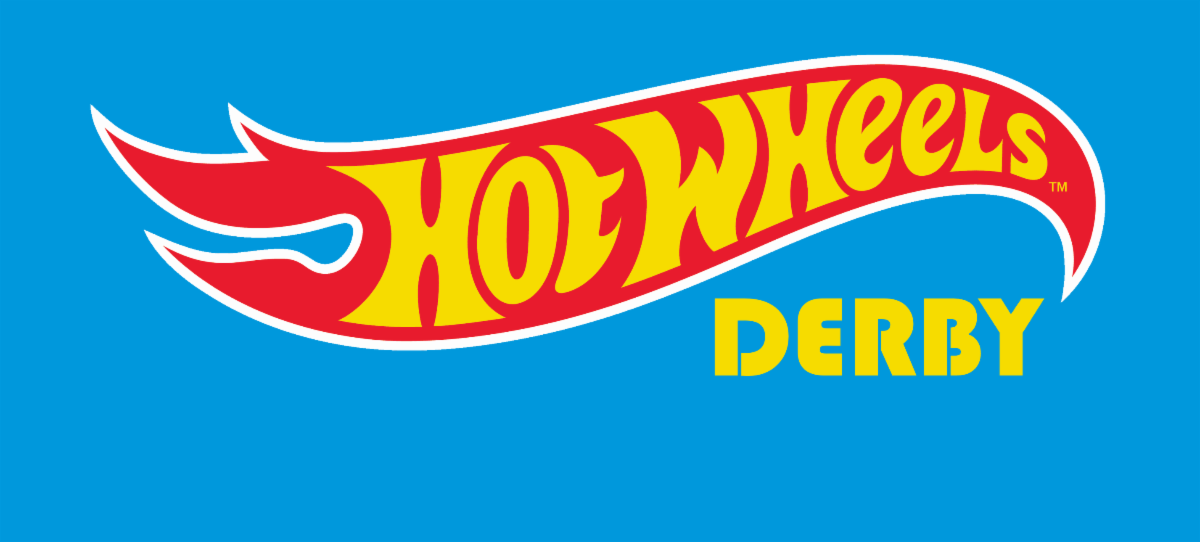 Hot Wheels logo on blue background