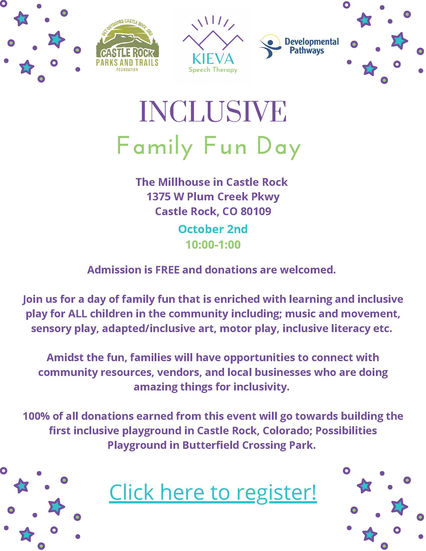 Inclusive Family Fun Day flyer
