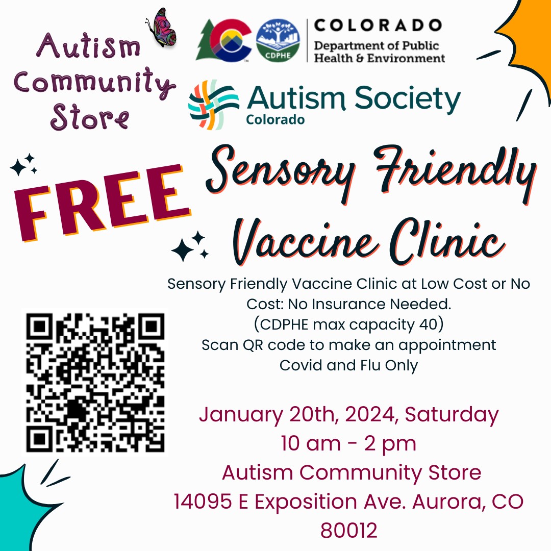 Sensory Friendly Vaccine flyer