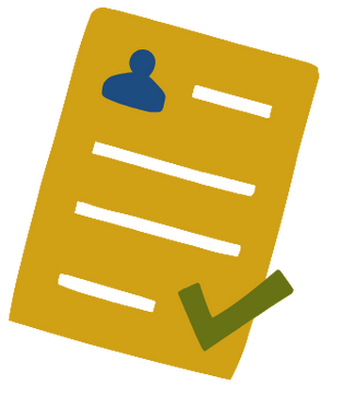 Enrollment paper icon