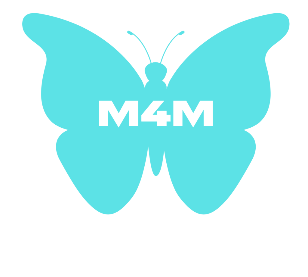 Miles 4 Madison logo with light blue butterfly