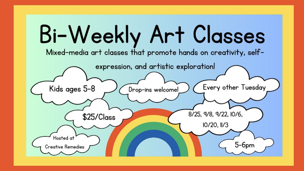 Bi-Weekly Art Classes flyer