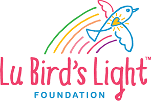LuBird's Light logo with rainbow colors